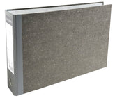 Exacompta - Ref 53310E - PVC Lever Arch File - 24 x 37 cm in Size, Suitable for Landscape A4 Documents, 70mm Spine, 75mm Rings, Reinforced Metal Finger Pull - Grey